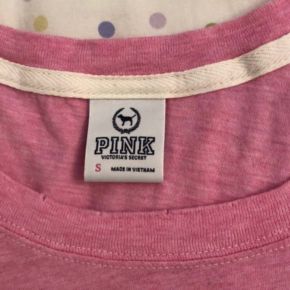 Pink Victoria’s Secret quarter sleeve top - Picture 3 of 4